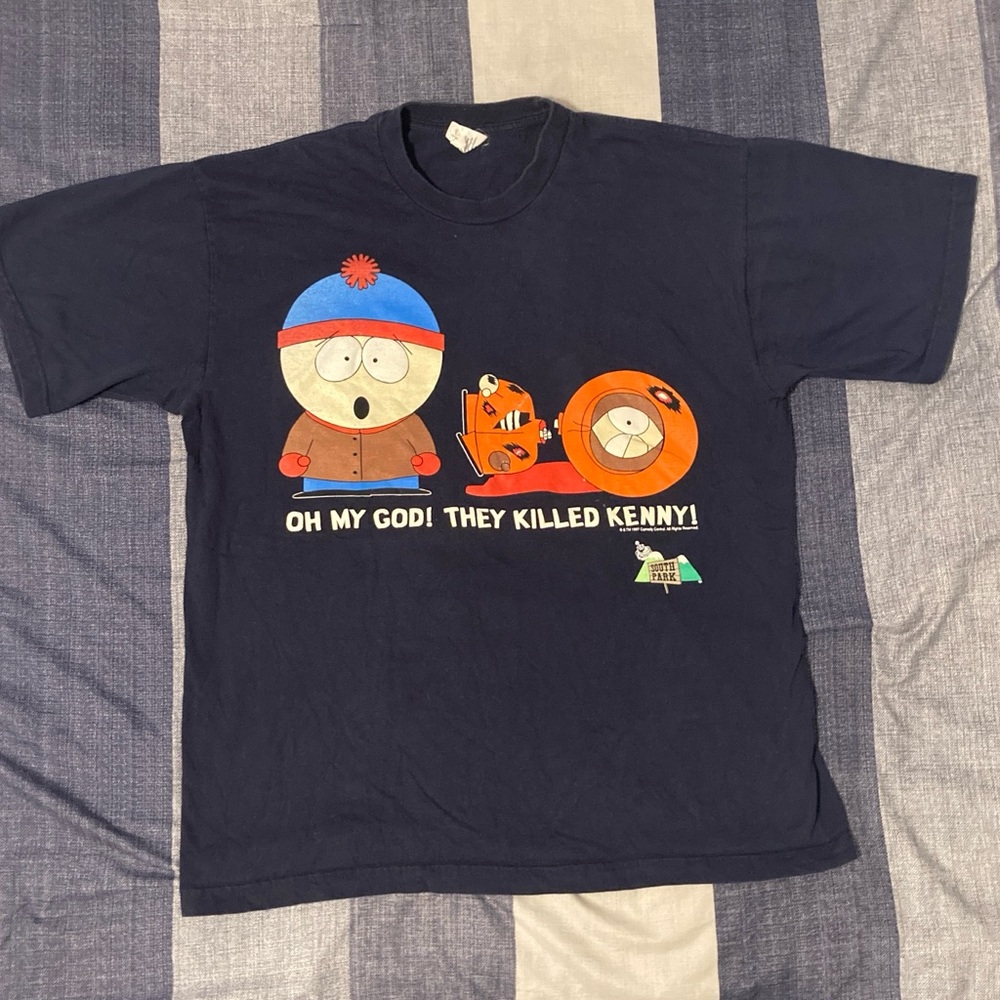 Vtg 1997 You Killed Kenny T Shirt Sz XL Mens Unisex Navy Blue